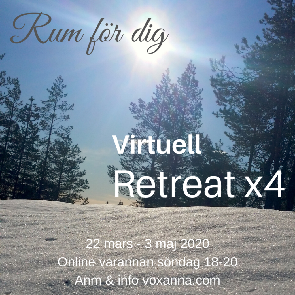 Inbjudan Virtuell Retreat x4 mars 2020